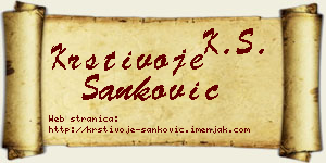 Krstivoje Sanković vizit kartica